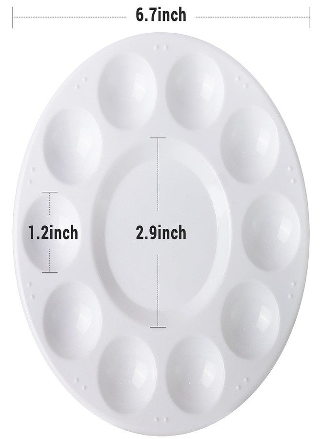 Hutou 6 Pack Paint Tray Palettes, Plastic Paint Pallet for Kids Art Painting Palette for Painting or DIY Craft Class, White - Image 2
