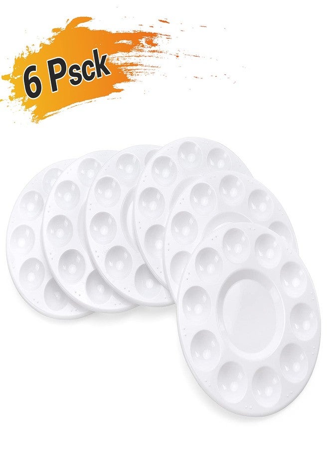 Hutou 6 Pack Paint Tray Palettes, Plastic Paint Pallet for Kids Art Painting Palette for Painting or DIY Craft Class, White - Image 3