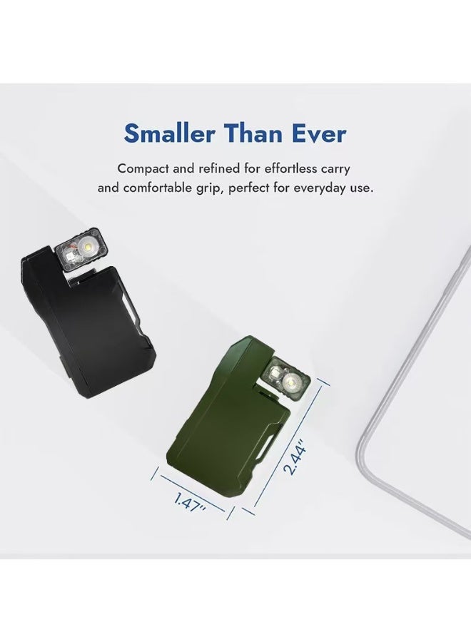 G5 Rechargeable EDC Flashlight, Powerful RGB Flashights, 400 Lumens Portable Flat Mini Flashlights, IP68 Waterproof Multi-Mode Magnetic Small Keychain Flashlight for Camping, Emergency (Green) - Image 5