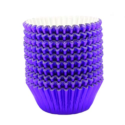 Mombake Standard Purple Foil Cupcake Liners Muffin Baking Cups for Party and More, 200-Count - Image 4