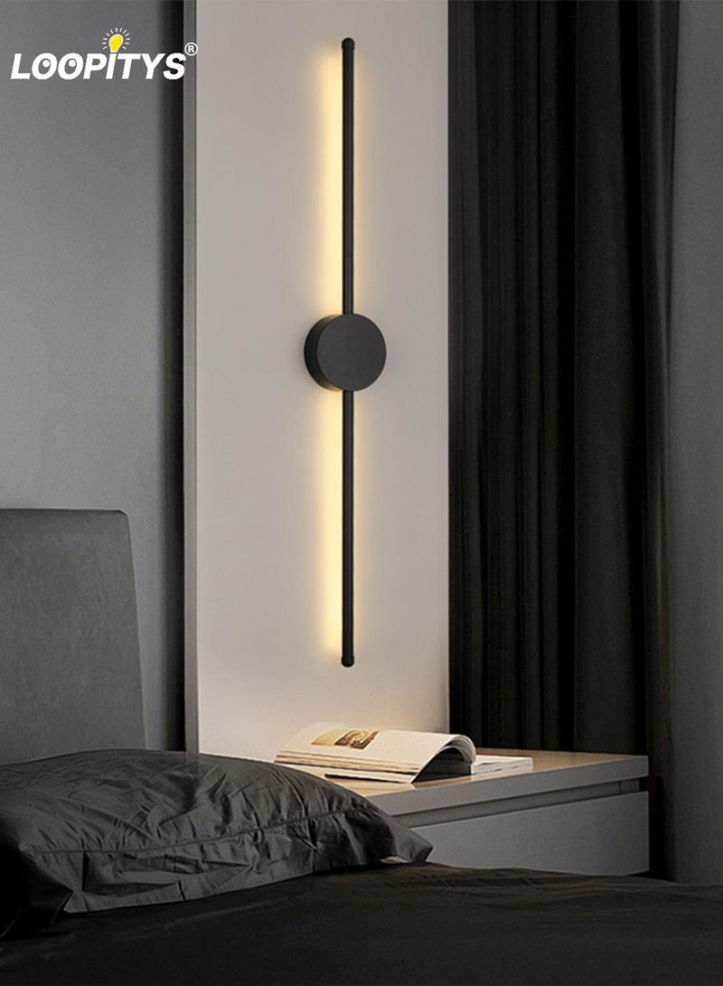 LOOPITYS Modern Interior Wall Light 10W LED Wall Light, Gold Wall Light for Bedroom Living Room Corridor (Color : Three color temperatures, Size : 60 CM) - Image 1
