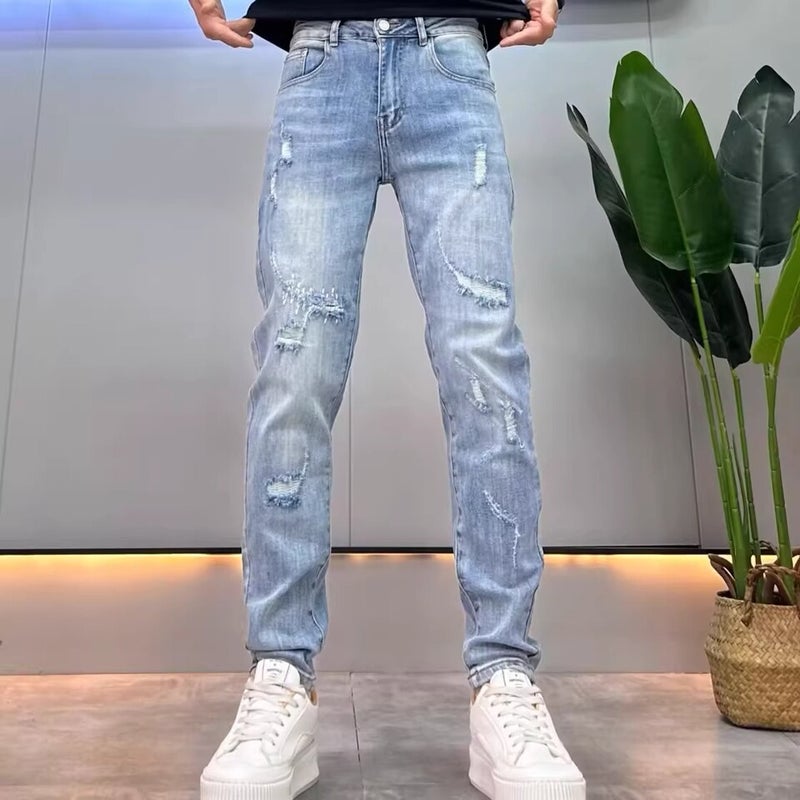 Unisex Classic Denim Jeans Loose Fit Daily Outdoor Wear - Image 1