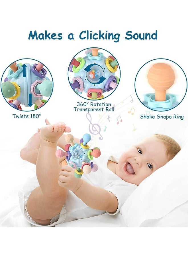 كابتن تيك Baby Teething Toys, Baby Teething Toys for 0 - 12 Month Boys Girls, Newborn Infant Toys Rattle Baby Teether Chew Sensory Toys, Baby Shower Gifts for One Year Old - Image 2