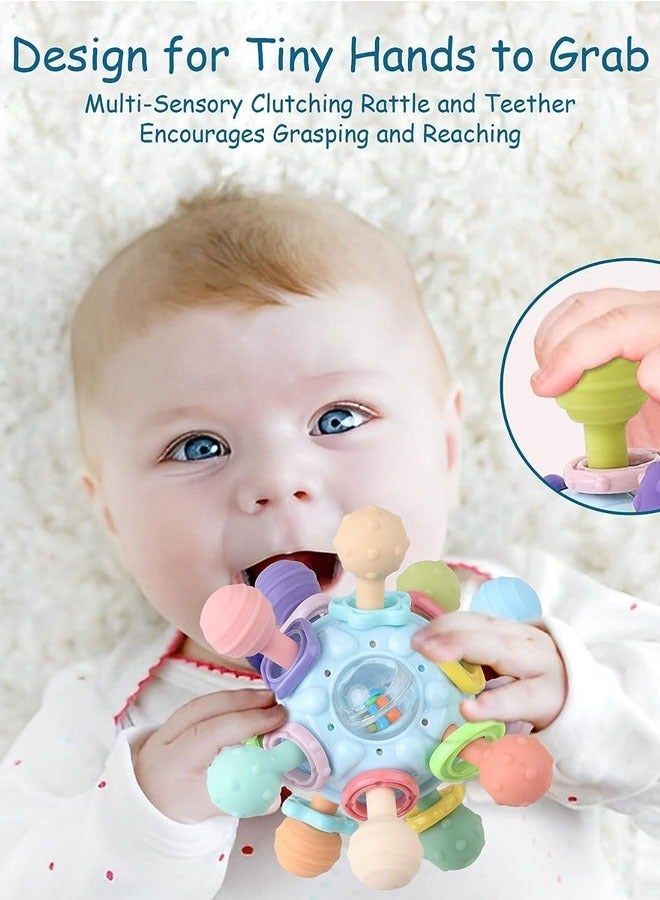 كابتن تيك Baby Teething Toys, Baby Teething Toys for 0 - 12 Month Boys Girls, Newborn Infant Toys Rattle Baby Teether Chew Sensory Toys, Baby Shower Gifts for One Year Old - Image 4