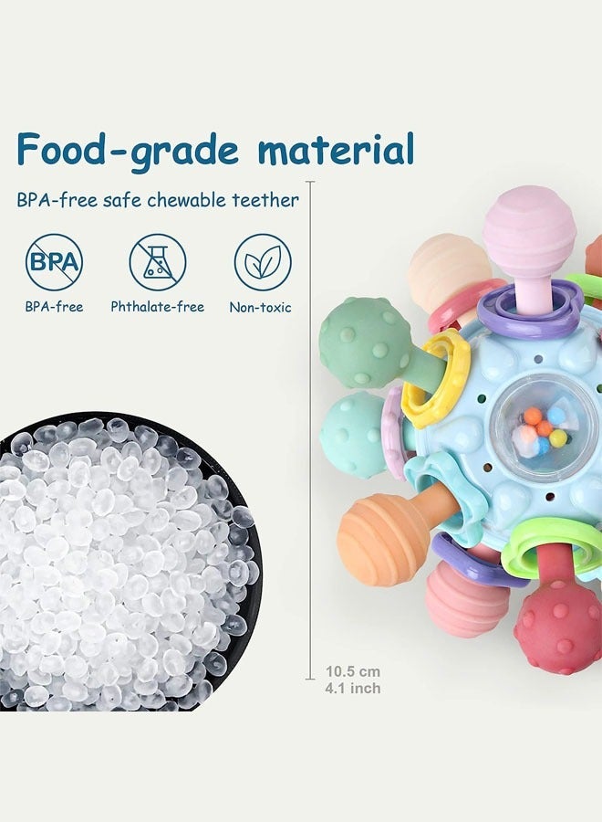 كابتن تيك Baby Teething Toys, Baby Teething Toys for 0 - 12 Month Boys Girls, Newborn Infant Toys Rattle Baby Teether Chew Sensory Toys, Baby Shower Gifts for One Year Old - Image 5