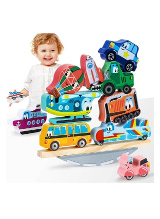 Montessori Stading Cars Toys Wooden Toys - ألعاب الأطفال الحسية للفتيات والفتيان البالغ من العمر عام واحد - لبنات بناء للأطفال الصغار - هدايا عيد ميلاد فريدة من نوعها للأطفال من سن 1-2 سنوات - pzsku/ZBBEB75A96E01B3440A64Z/45/_/1699600332/46f183e5-a995-4d25-8d27-1128d9f43e07