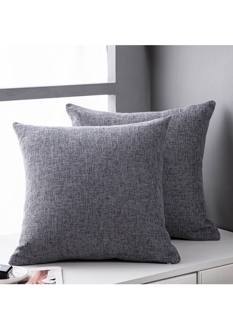 هومستر 2 جهاز كمبيوتر شخصي غطاء الوسادة الزخرفية رمي غطاء الوسادة لغرفة المعيشة أريكة مقعد واحد أريكة رمادي 45 * 45 سم - Image 2