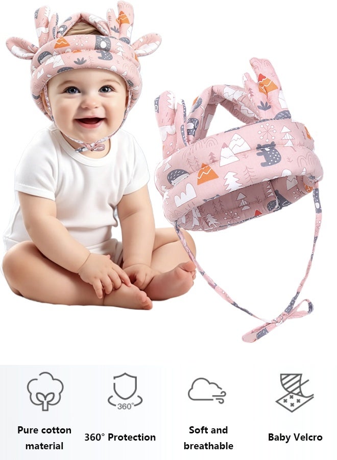 Allieuka Baby Head Protection Hat Children's Anti-Fall Hat Children's Safety Helmet Children's Walking Anti-Fall Hat Safe and Breathable Suitable for All Seasons - Image 1