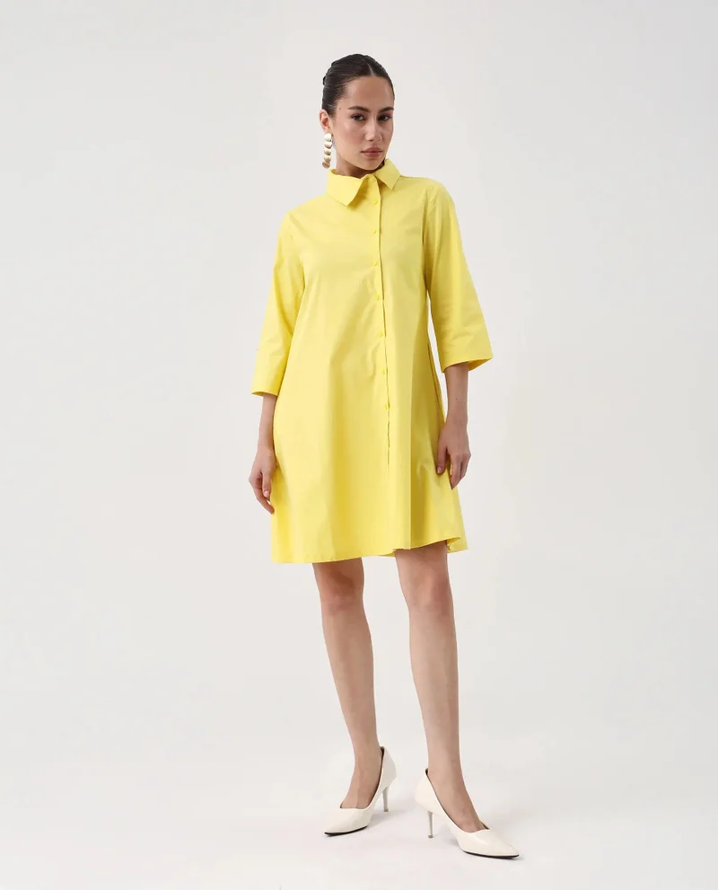 Rareism Women's Asymmetrical Collar Dress