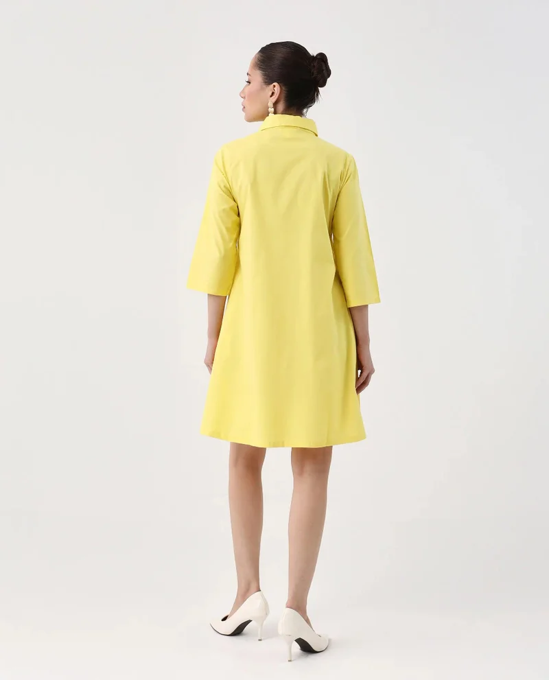 Rareism Women's Asymmetrical Collar Dress