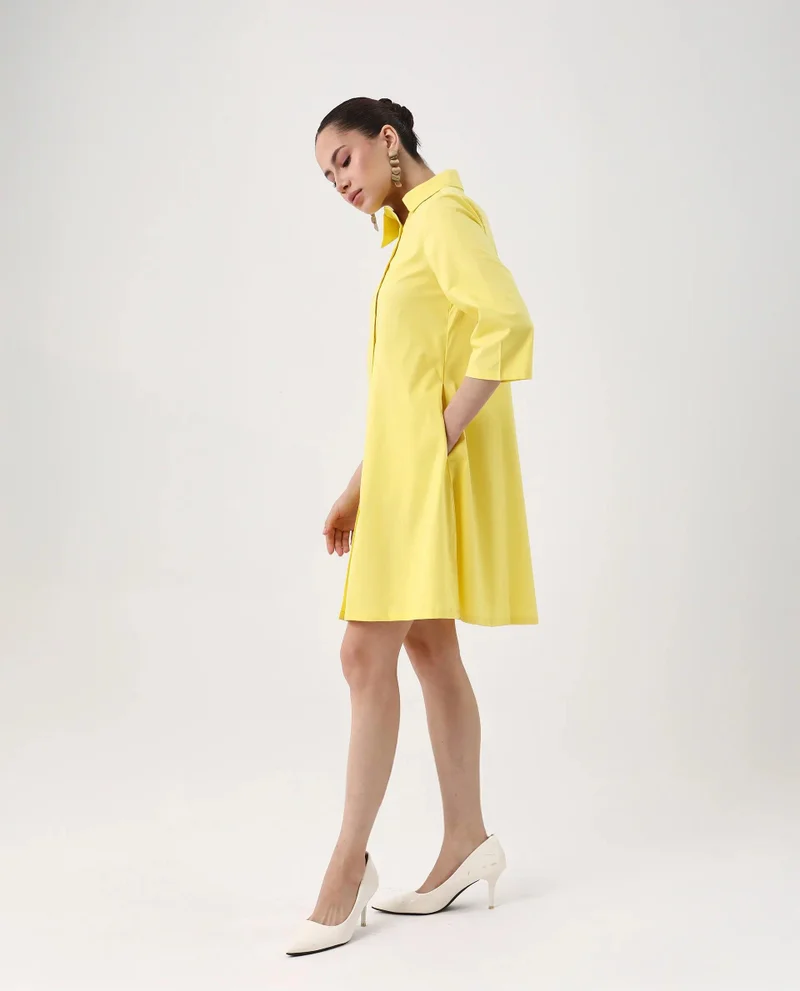 Rareism Women's Asymmetrical Collar Dress