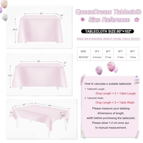 QueenDream Iridescent White Sequin Tablecloth 60 x102 Inch Mermaid Rectangle Tablecloth Overlay for Wedding Birthday Parties Decorations - Image 5