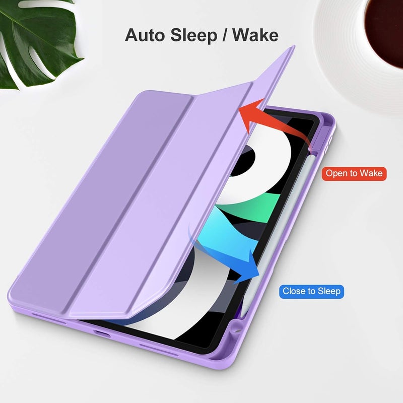 Akkerds Compatible with iPad Air 11 Inch Case 7th/6th Generation (M3/M2) 2025/2024, for iPad Air 5th/4th Generation Case 10.9 Inch 2022/2020 with Pencil Holder[Auto Sleep/Wake], Lavender - Image 5