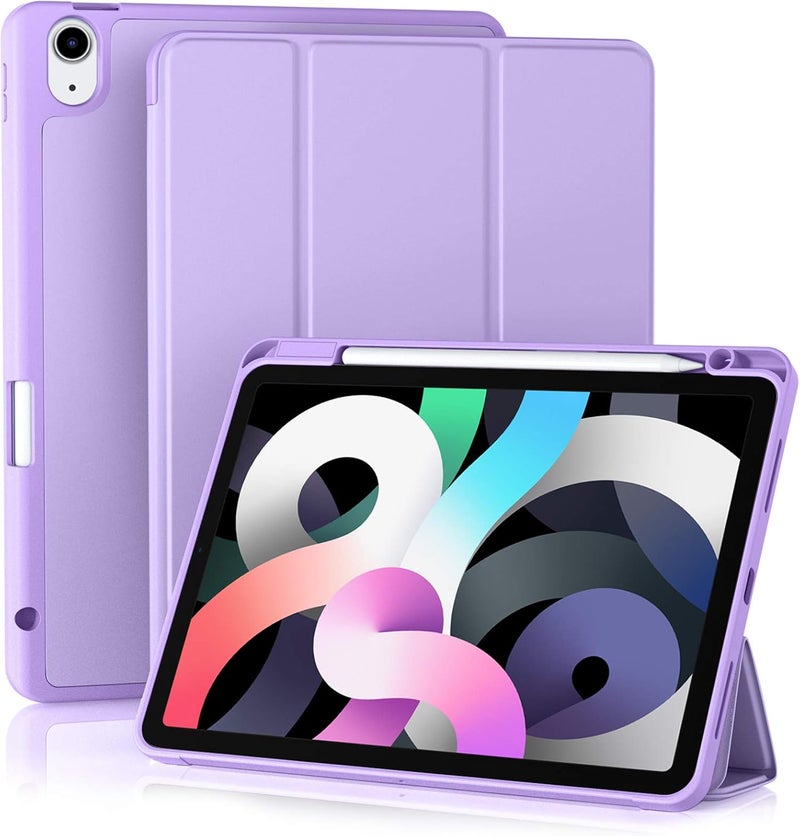Akkerds Compatible with iPad Air 11 Inch Case 7th/6th Generation (M3/M2) 2025/2024, for iPad Air 5th/4th Generation Case 10.9 Inch 2022/2020 with Pencil Holder[Auto Sleep/Wake], Lavender - Image 1