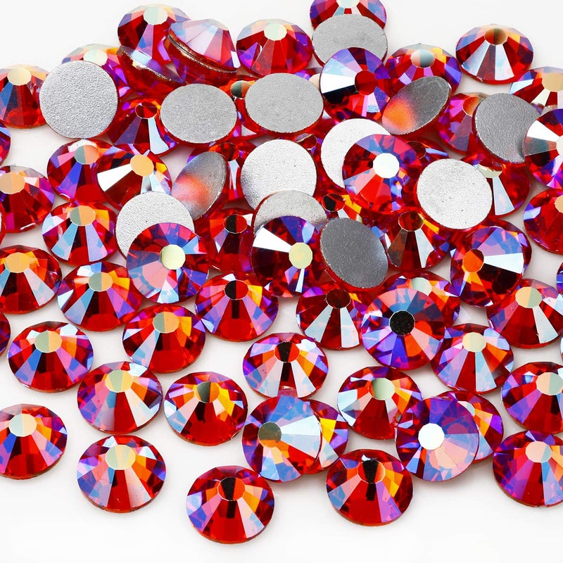 Yantuo Siam Crystal AB Non Hotfix Rhinestones 5 mm 1440 pcsss20 Flat Back Glass Stones for Nail ArtTumbler CupShoesDIY CraftsBling Project