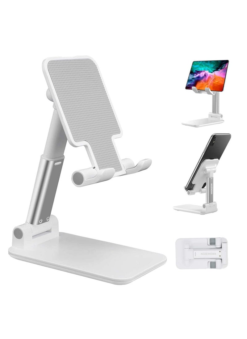 Generic Mobile Phone Stand for Desk-Portable Mobile Phone Holder Cell Phone Stand, Foldable Portable Desktop Stand Adjustable Height and Angle Phone Holder for Deskb Stand Compatible with Every Mobile phone  - Image 1