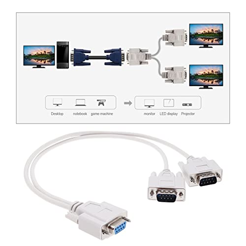 ECSiNG 2Pcs DB9 Serial Splitter Cable Replacement DB9 9 Pin 1 Female Ale to 2 Male Rs232 Serial Splitter Adapter Accessories for Connecting Computers Digital Machine Tools - Image 3