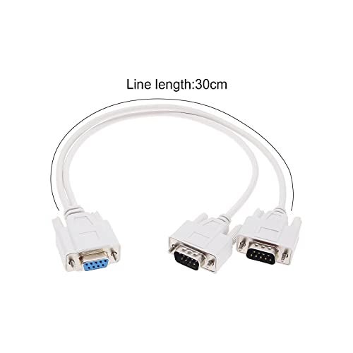 ECSiNG 2Pcs DB9 Serial Splitter Cable Replacement DB9 9 Pin 1 Female Ale to 2 Male Rs232 Serial Splitter Adapter Accessories for Connecting Computers Digital Machine Tools - Image 4