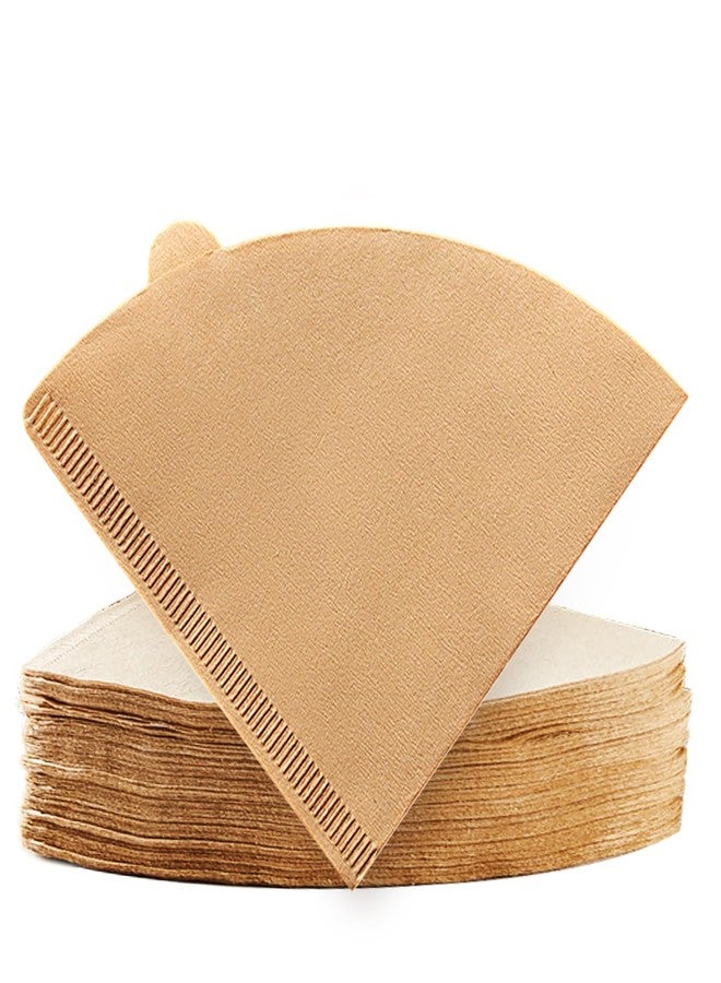 Gute 200Pcs Cone Coffee Filters, 2-4 Cups Unbleached Brown V02 Disposable Coffee Filter Paper, V-Shaped Pour Over Coffee Dripper and Drip Coffee Maker, Size 02 - Image 1