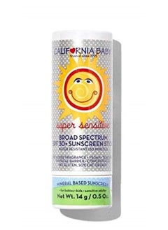 California Baby Super Sensitive Broad-Spectrum SPF 30+ Sunscreen Stick | No Frangrance | Allergy-Friendly | Benzene-Free | Baby, Kids, Adults Sunblock For Dry & Sensitive Skin | 14 g / 0.5 oz.  - Image 1