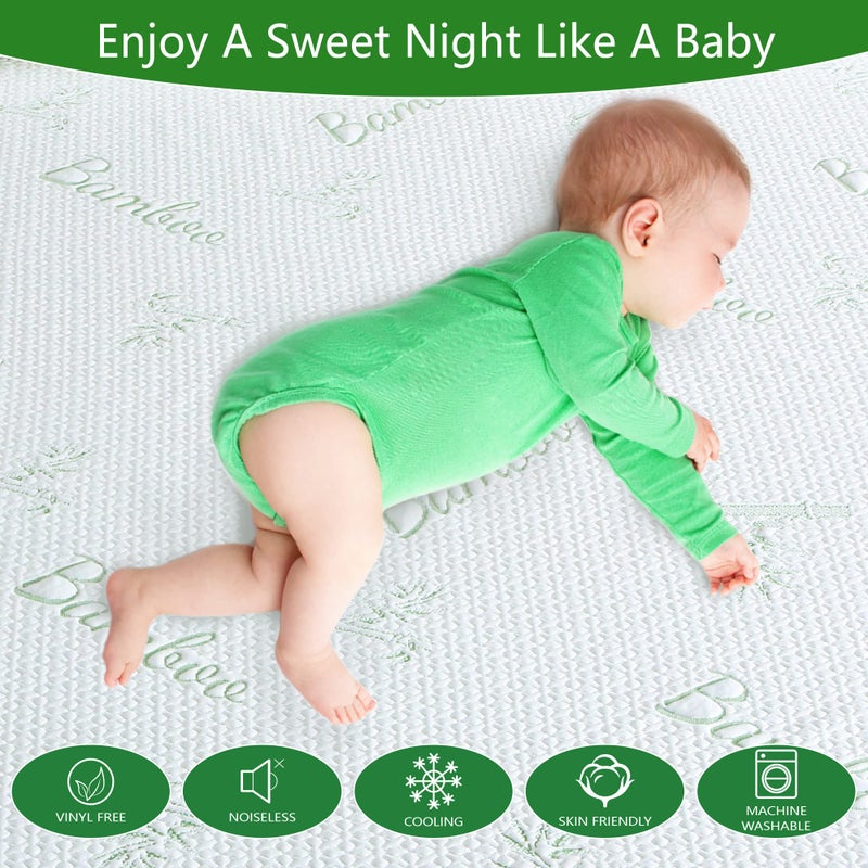 GOONIK King Mattress Protector, Breathable Bamboo Viscose Waterproof King Size Mattress Pad Cover with 6-18 inches Deep Pocket - Image 4