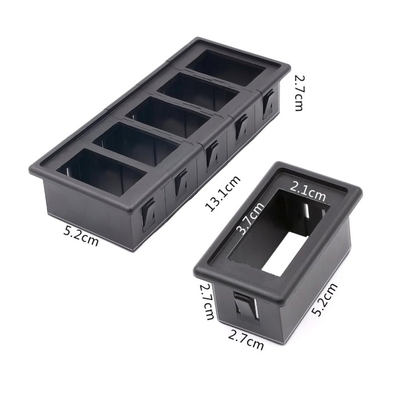 Enhanced Strength Fireproof ABS PC Rocker Toggle Switch Panel 13 1x5 2x2 7cm Mounting Kit For Cars Boats - Image 3