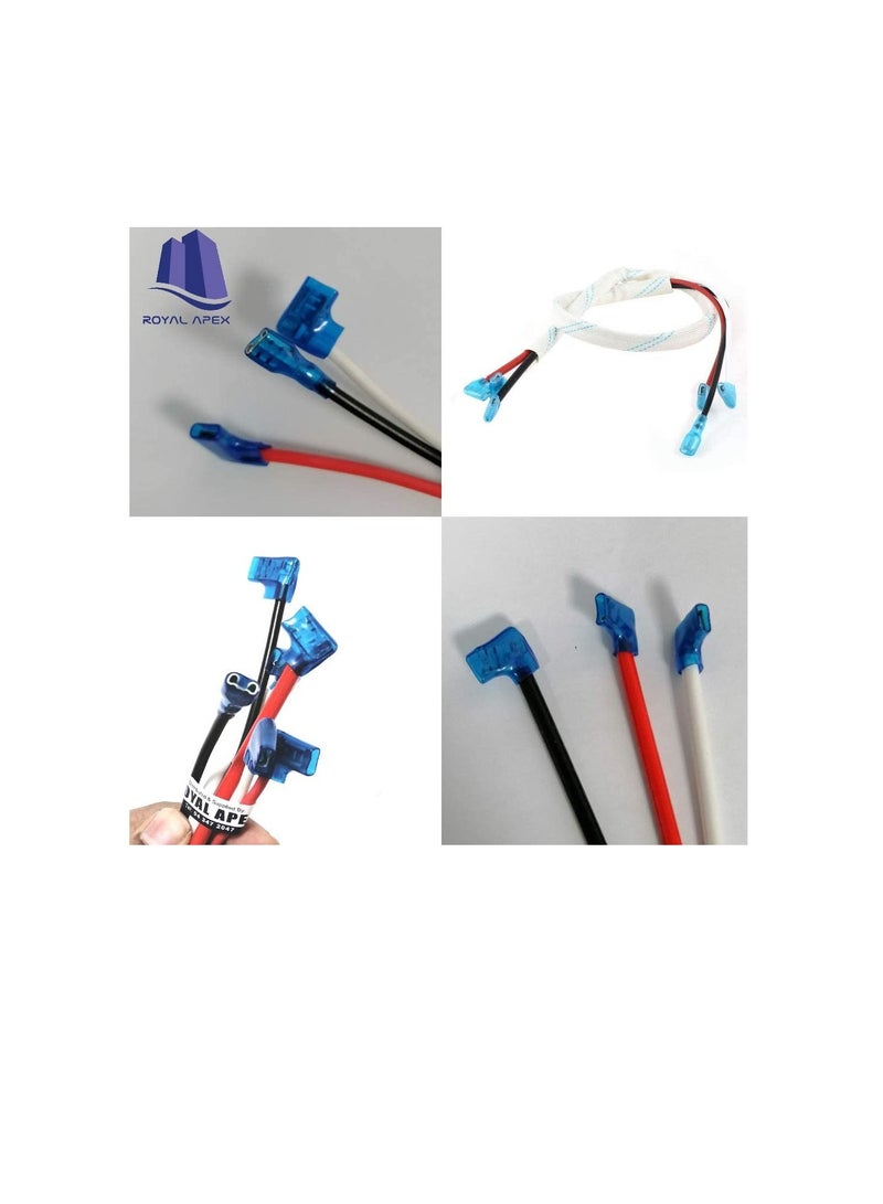 Three Pole Lead Wire Cable with End Collectors Hermetic Heat Resistant Shielded for Air Conditioning Compressor Motor 30 Inch (Pack of 5) - Image 3