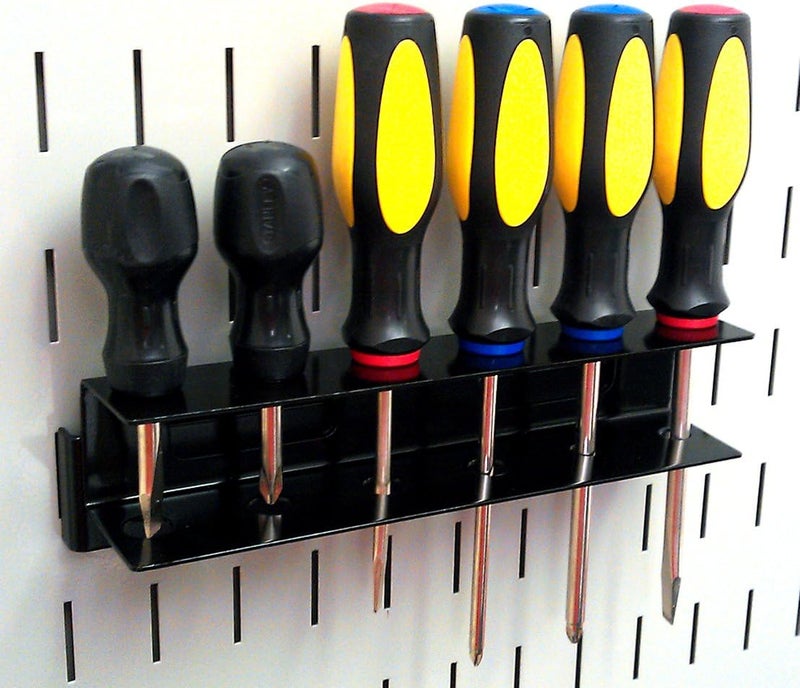 Wall Control KT-400-WRK B Slotted Tool Board Workstation Accessory Kit for Pegboard Only, Black - Image 4