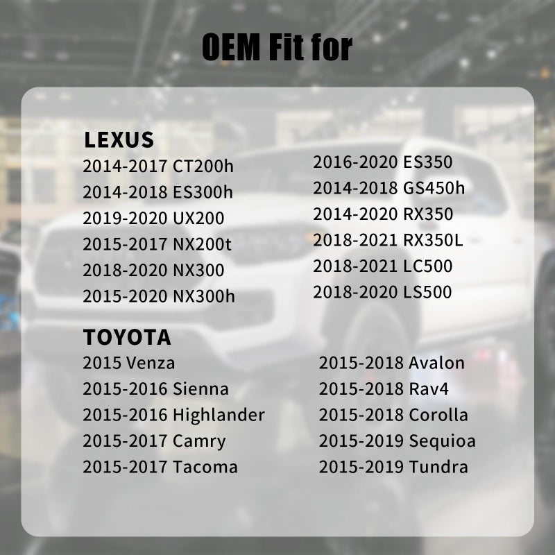 Manymiba Gas Cap, Fuel Cap for 2014-2021 Toyota Lexus Camry Corolla RAV4 Highlander Tacoma Tundra Sienna Avalon Venza Sequoia, ES350 ES300h RX350 NX300 NX300h NX200t CT200h UX200 LS500 LC500 77300-07030 - Image 2