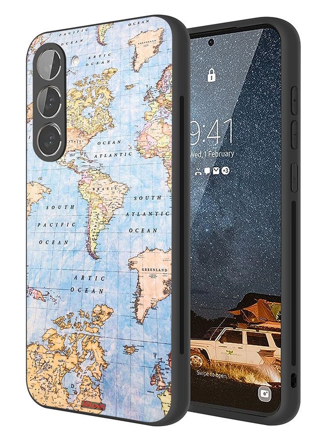 Tolwak Samsung Galaxy S23 Plus 5G Protective Case Cover World Map - Image 1