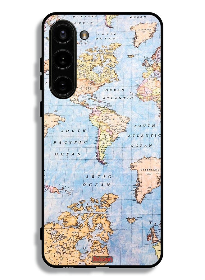 Tolwak Samsung Galaxy S23 Plus 5G Protective Case Cover World Map - Image 3