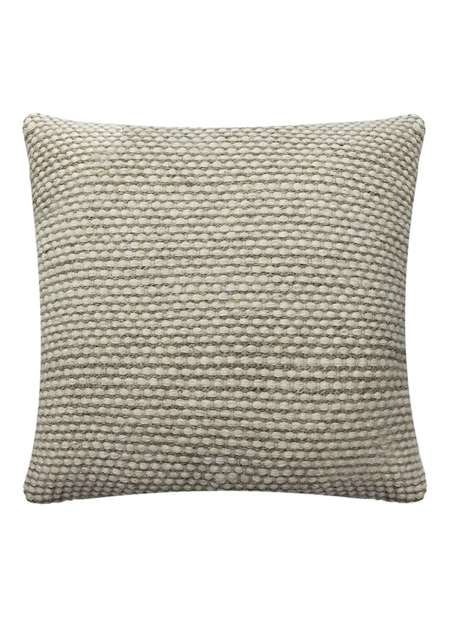 DANUBE HOME Danube Home Gleam Hand Woven Cushion 50x50cm Beige | 60% Wool +30% Cotton + 10% Polyester Decorative Lightweight Throw Pillow For Sofas, Couches, Beds For Living Room