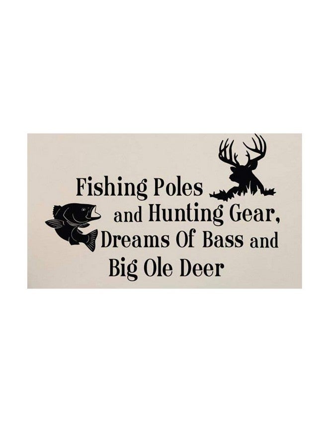 ESH7 35x57cm Country Deer Wall Decals Quotes Fishing Poles and Hunting GEA Wall Stickers for Kid's Room Nursery Bedroom Decor - Image 1