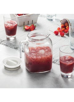 Bormioli Rocco Bormioli Rocco Hermetic Seal Pitcher With Lid and Spout [68 Ounce] for Homemade Juice & Iced Tea or for Glass Milk Bottles, Clear  - Image 2