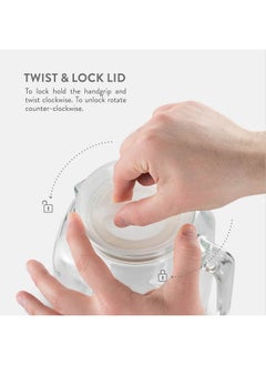 Bormioli Rocco Bormioli Rocco Hermetic Seal Pitcher With Lid and Spout [68 Ounce] for Homemade Juice & Iced Tea or for Glass Milk Bottles, Clear  - Image 3