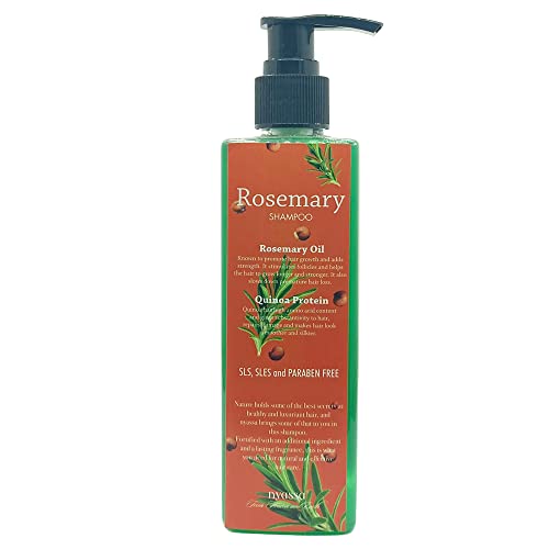 Nyassa Rosemary Shampoo|Rosemary essential oil and Quinoa protein|Natural Cleanser for daily use. Ideal for dry and damaged hair. No Parabens, Sulfates, Silicons. - Image 1