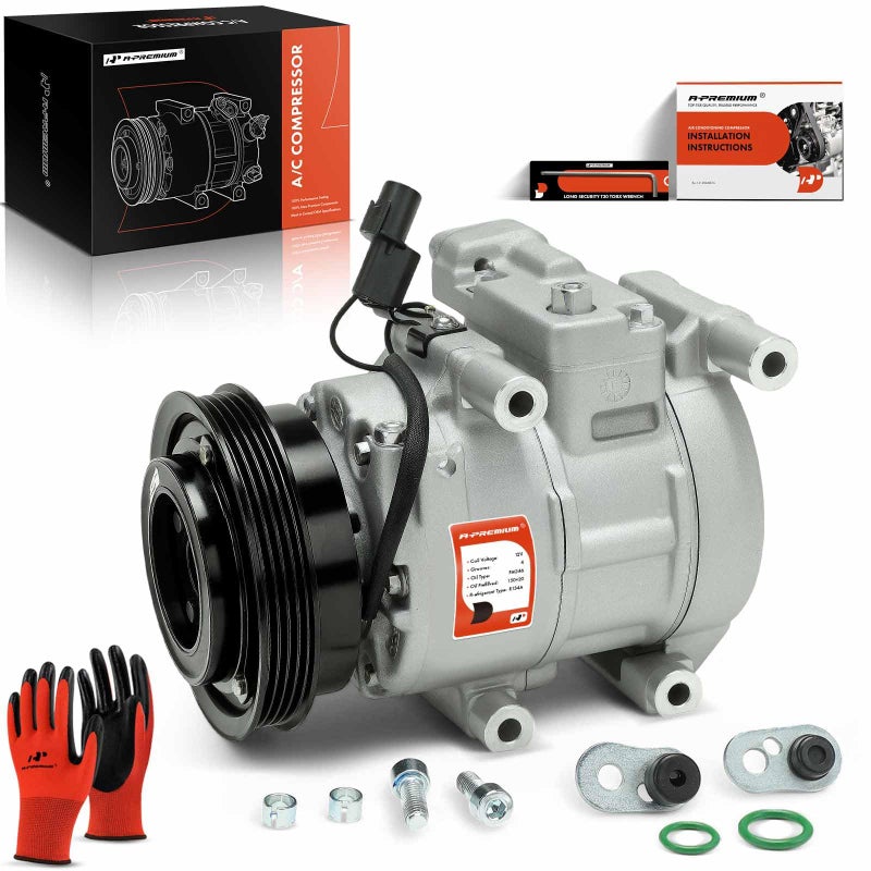 A-Premium APremium AC Compressor with Clutch Compatible with Kia Spectra 20L 20072009 Spectra5 20L 20072009