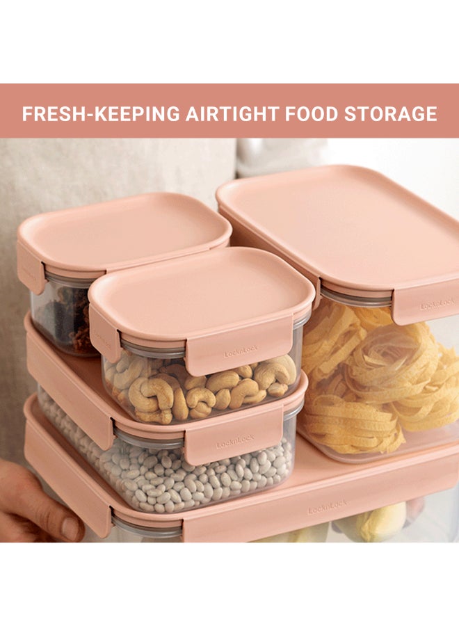 LocknLock Classic Plus Square  Container 1.25Lx2 Pink  Airtight Food Storage Box, Kitchen Container Set of 2 - Image 3