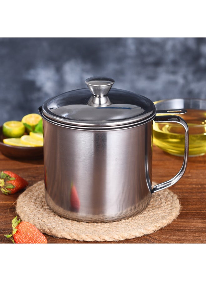 Direct Supply Thick Stainless Steel Cashpot Hotel Special Tea Kettle With Strainer Teapot Kettle Cross-border-Color:Natural Color-Capacity:Oil Filter Pot Steel Top Bead ]  - Image 1