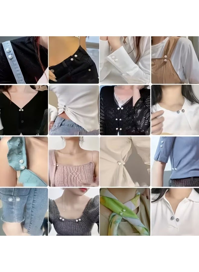 Home Clearance Sale 9pcs 3-Color Anti-Show Clothes Pin Waist Buttons - Versatile Decorative Pins for Shirts, Dresses, Blouses - Plastic, Easy to Use, Stylish And Functional, Clothes Pins for Clothes - Image 4