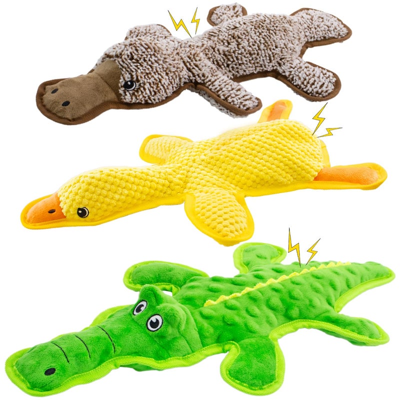 MAOOOOB No Stuffing Dog Squeak Toys-3 Pack Chew Toys for Small Medium Large Breed- Durable Puppy Teething Interactive to Keep Them Busy- Best Birthday Gift - Image 1