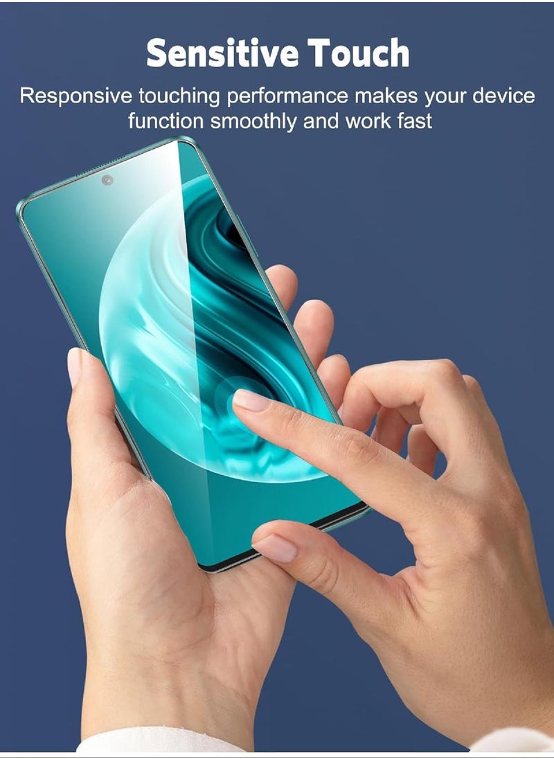 For HUAWEI Nova 12i Screen Protector Tempered Glass Full Coverage HD Anti-Scratch Bubble-Free Tempered Film with Lens Protector 4 Pack