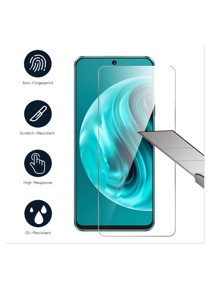 For HUAWEI Nova 12i Screen Protector Tempered Glass Full Coverage HD Anti-Scratch Bubble-Free Tempered Film with Lens Protector 4 Pack