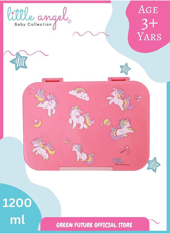 Little Angel Insulated Leakproof Bento Kids Lunch Box With 6 Compartments  - Image 1