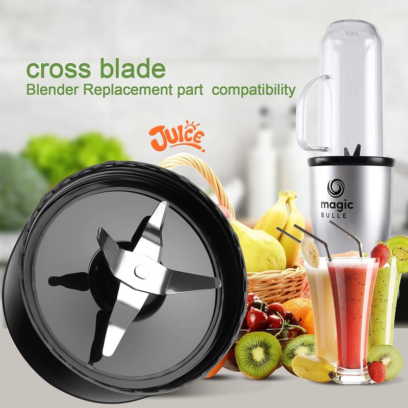 LVAINIT (Pack of 2) Cross Blade Blender Magic Bullet Replacement Parts Compatible with 250-watt Magic Bullet MB1101 Series Blender, Juicer and Mixer - Image 4