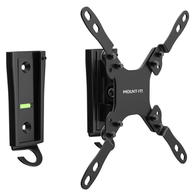 Mount-It! RV TV Mount with Dual Wall Plates for Indoor & Outdoor Use | Quick Release Full Motion Bracket | Tilt & Swivel | Rustproof Aluminum | VESA 75x75â€“200x200 | 13â€“43â€ TVs | 33â€¯lbs | 2.5â€ Profile - Image 1