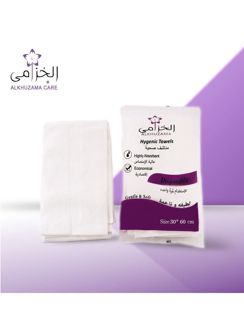 مناشف الخزامى مقاس 30×60 شدة 50 قطعة للاستخدام مرة واحدة
