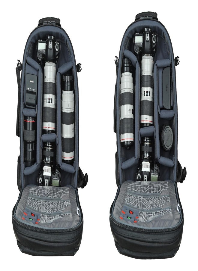 MOBIUS Gen Z DSLR Camera Backpack, Waterproof, 900D PU Coated Polyester, 40L, Expandable Gimbal Compartment, Fits 2 Camera Bodies, 5-6 Lenses, 16 Inch Laptop, Tripod Holder, Number Lock, Unisex - Image 3