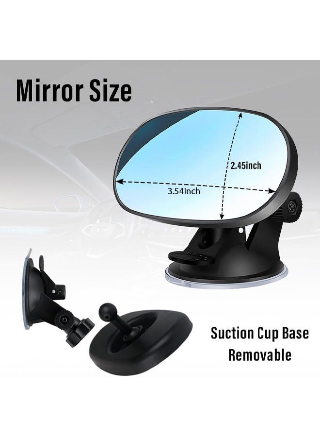 Kissy Baby Baby Car Mirror Rear Facing, Baby Car Mirror for Baby, Suction Cup HD Wide Angle Convex Mirror Car Rear View Mirror with 360° Adjustable, Essential Car Interior Accessories, Baby Mirror for Car Seat - Image 4