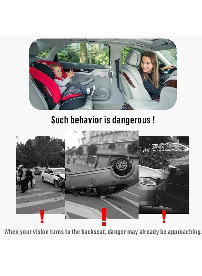 Kissy Baby Baby Car Mirror Rear Facing, Baby Car Mirror for Baby, Suction Cup HD Wide Angle Convex Mirror Car Rear View Mirror with 360° Adjustable, Essential Car Interior Accessories, Baby Mirror for Car Seat - Image 5